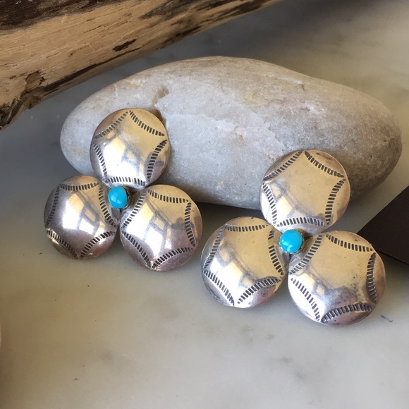 Native American Navajo Turquoise Earrings - Picture 8 of 8